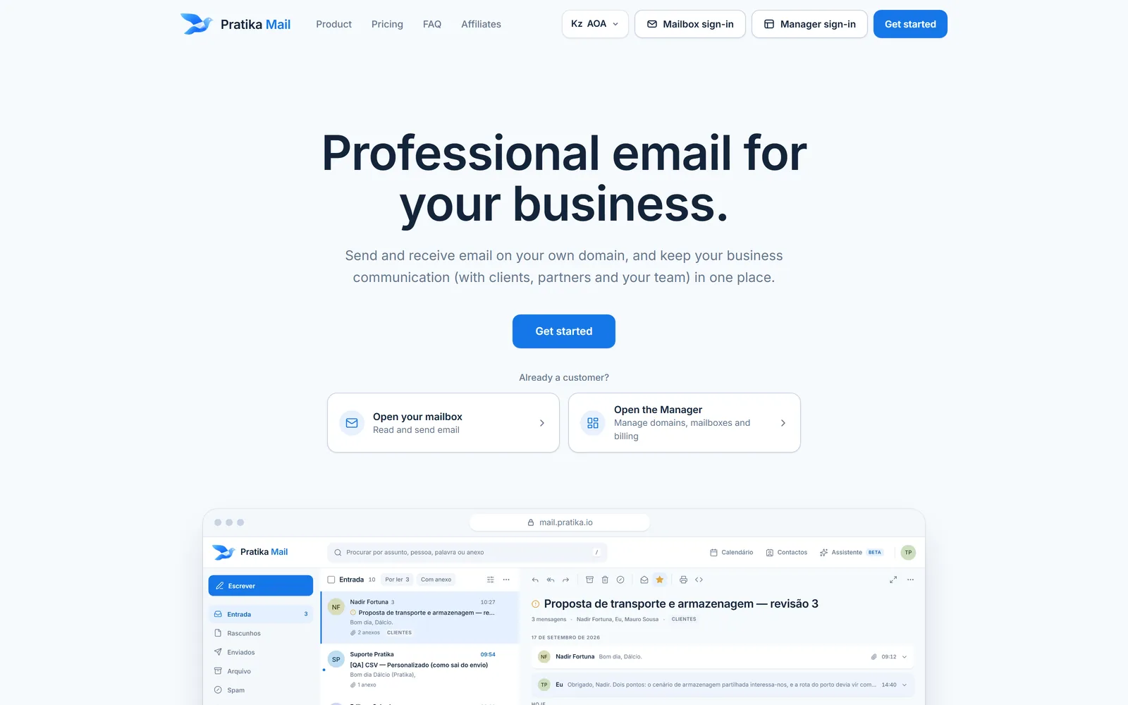 Pratika Mail — public product page